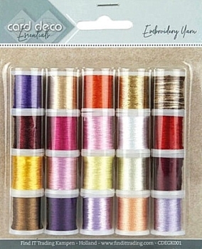 card deco Essentials - Embroidery yarn mix 01