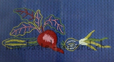 Preview: Waffeltuch Gemüse (blau)