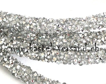 Strasskordel 7mm silber