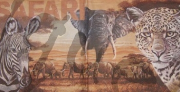 Serviette safari collage