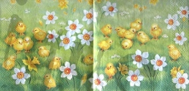 Serviette küken auf der wiese (2Stk.)