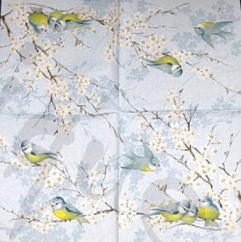 Serviette meisli blau