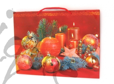 Geschenktüte Kerzen rot