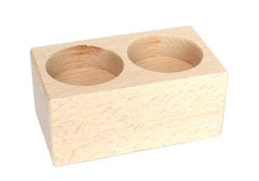 Holz-Teelichthalter für 2Stk.