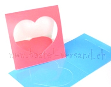Tischkarte Aufsteller "Herz" hellblau