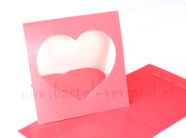 Tischkarte Aufsteller "Herz" rosa