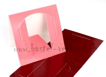 Tischkarte Aufsteller "Tor" dunkelrot