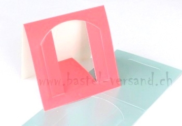 Tischkarte Aufsteller "Tor" Perlmutt hellblau