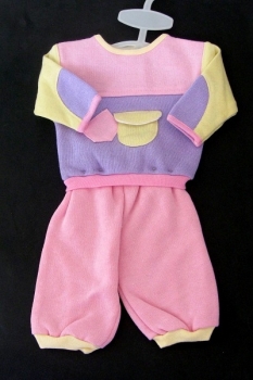Puppen Trainingsanzug rosa für 45 - 50cm Puppe