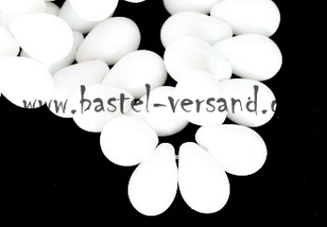 Tropfenperle 9 x 6mm weiss