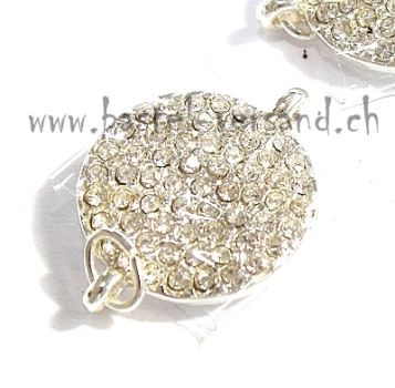 Preview: Verbindung Kreis mit Crystallsteinen ca. 16mm
