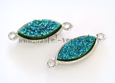 Verbindungsteil mit 2 Ösen blaugrün