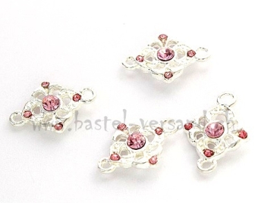 Verbindungsteil mit 2 Ösen rosa