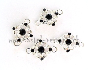 Verbindungsteil mit 2 Ösen schwarz