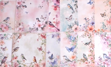 Designpapier Vögel