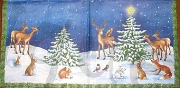 Serviette waldweihnacht