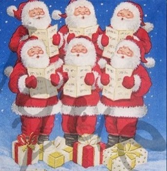 Serviette Santa singers