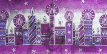 Serviette kerzen lila