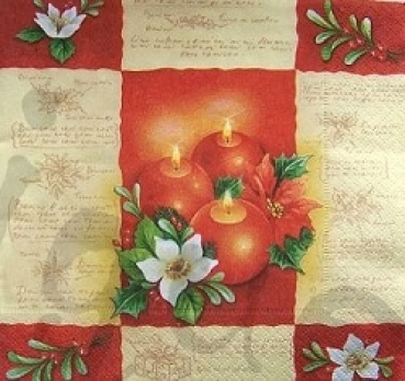 Serviette kugelkerzen orange