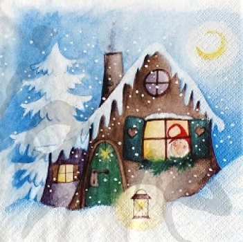 Serviette knusperhäuschen