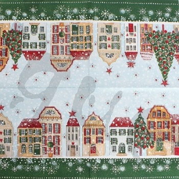 Serviette winter in der stadt