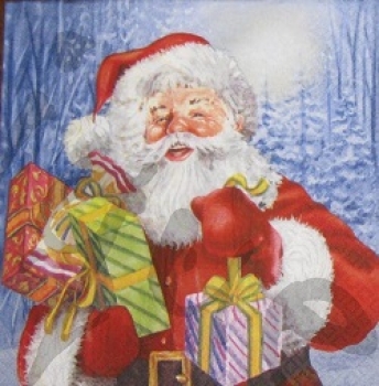 Serviette Santa bringt Geschenke