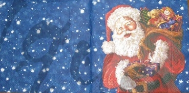 Serviette Santa blau (2Stk.)