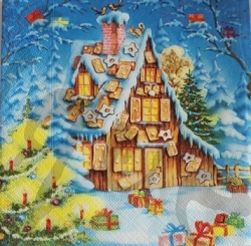 Serviette knusperhäuschen