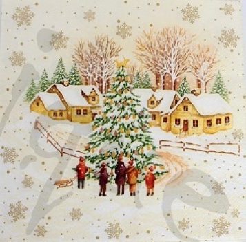 Serviette winterdörfli