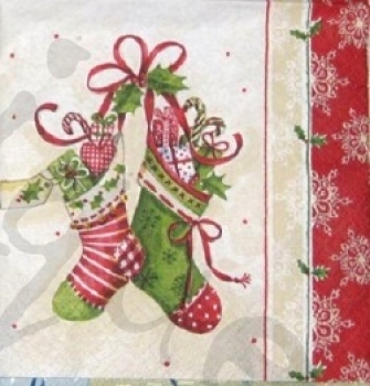 Serviette weihnachtssocken