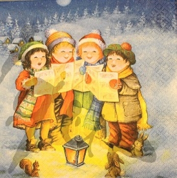 Serviette singende kinder