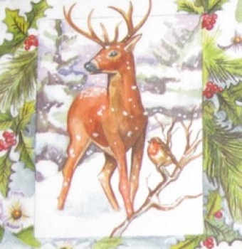 Serviette im winterwald