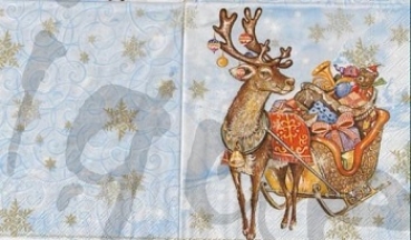 Serviette Rentierschlitten