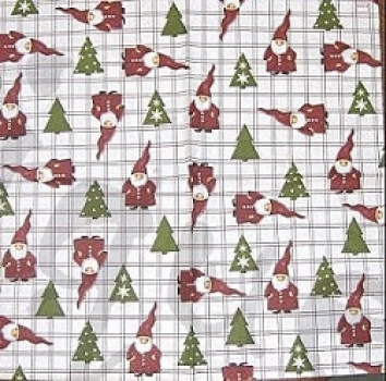 Serviette kleine weihnachtsmänner