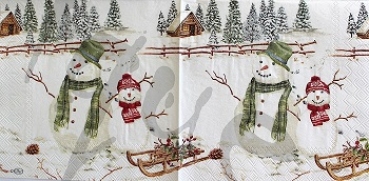 Serviette schneemann (2Stk.)