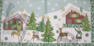 Serviette holyday logde grün