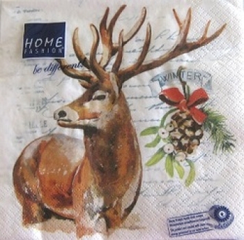 Serviette winter stag