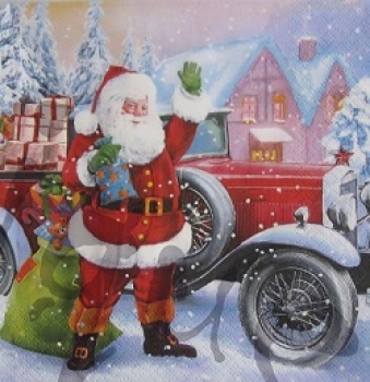 Serviette Santa kommt