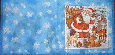 Serviette Nikolaus blau