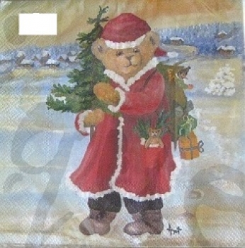 Serviette santa bear (2Stk.)