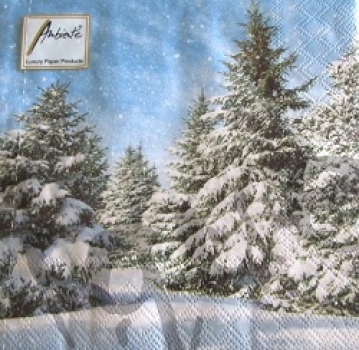 Serviette trees in snow