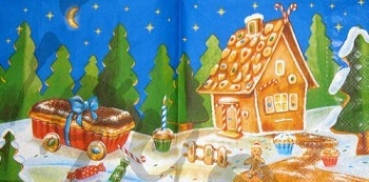 Serviette knusperhäuschen