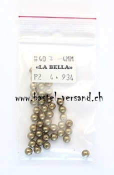 Wachsperle 4mm oliv