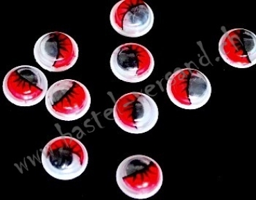 Wackelaugen mit Wimpern 7mm rot (Stk.)