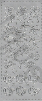 Sticker Weihnachtsmotive (012) silber