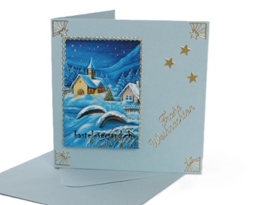 Weihnachtskarte Kirche "Frohe Weihnachten"