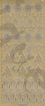 Sticker Weihnachtsmotive (318) gold