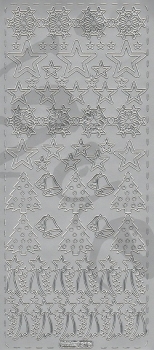 Sticker Weihnachtsmotive (318) silber