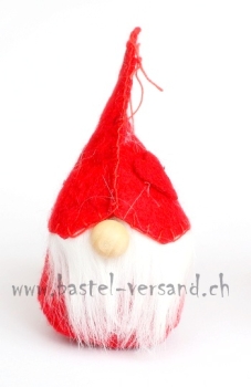 Wichtel Filz ca. 11cm rot