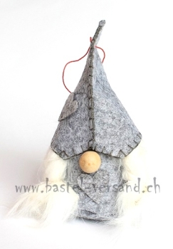 Wichtel Filz ca. 11cm grau